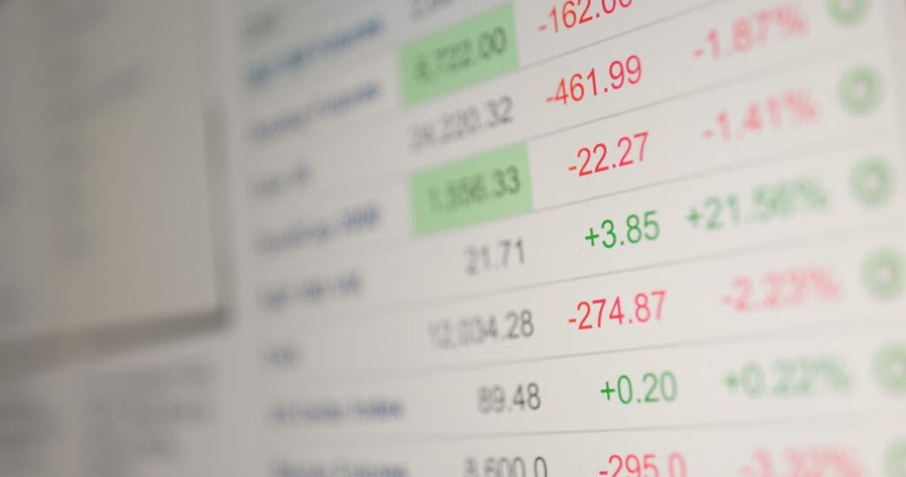 Best Index Funds - Stock market data and index tracking on screen