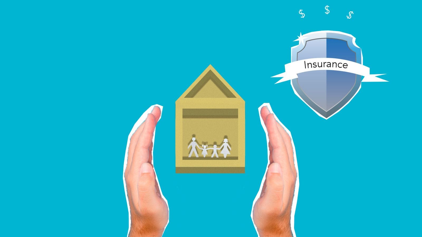 Term insurance vs life insurance - hands protecting a family icon representing financial protection
