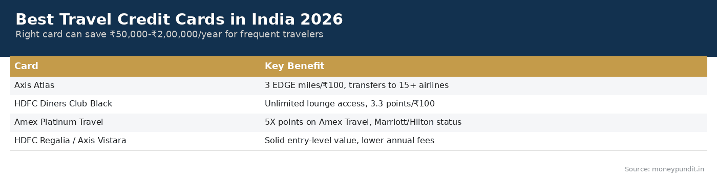 Best Travel Credit Cards India 2026