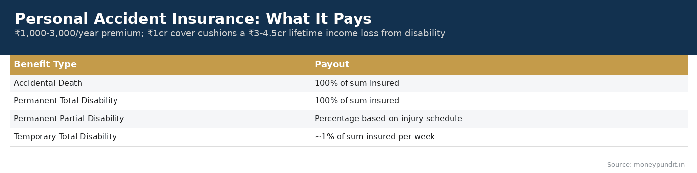 Personal Accident Insurance Payouts