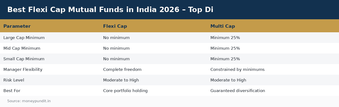 Best Flexi Cap Mutual Funds in India 2026 – Top Di
