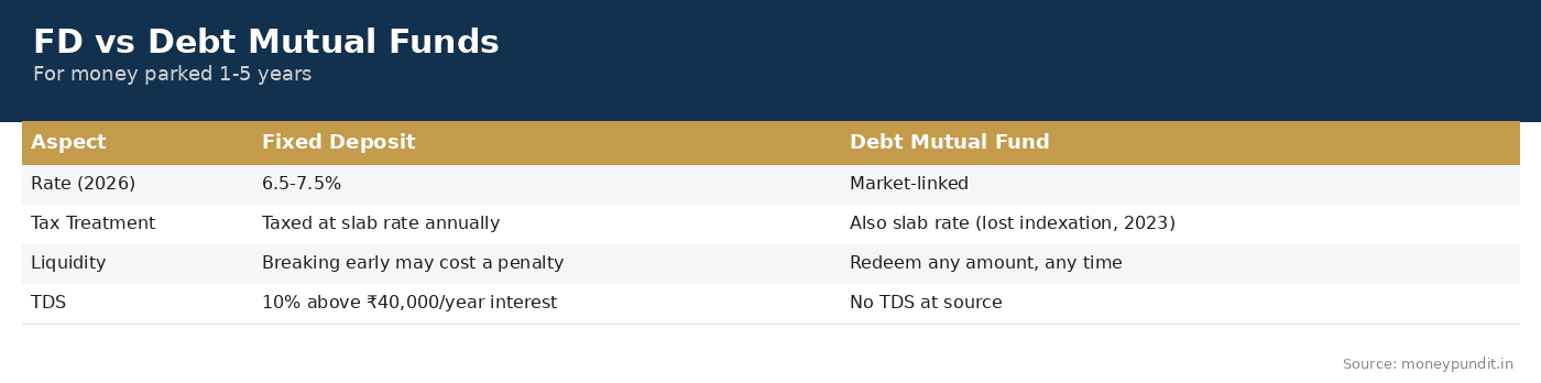 FD vs Debt Mutual Funds