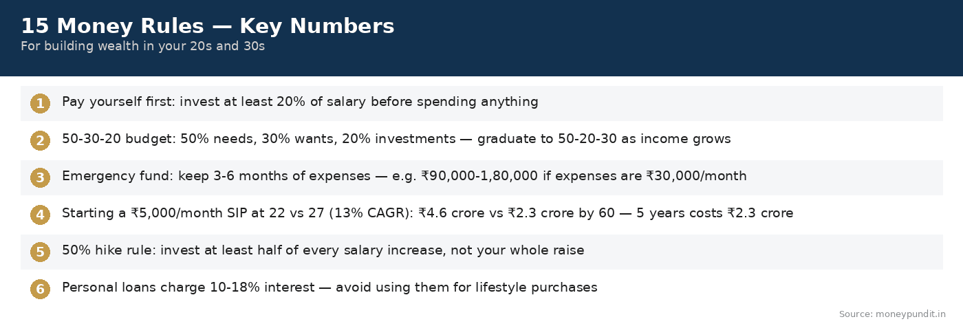 15 Money Rules Key Numbers