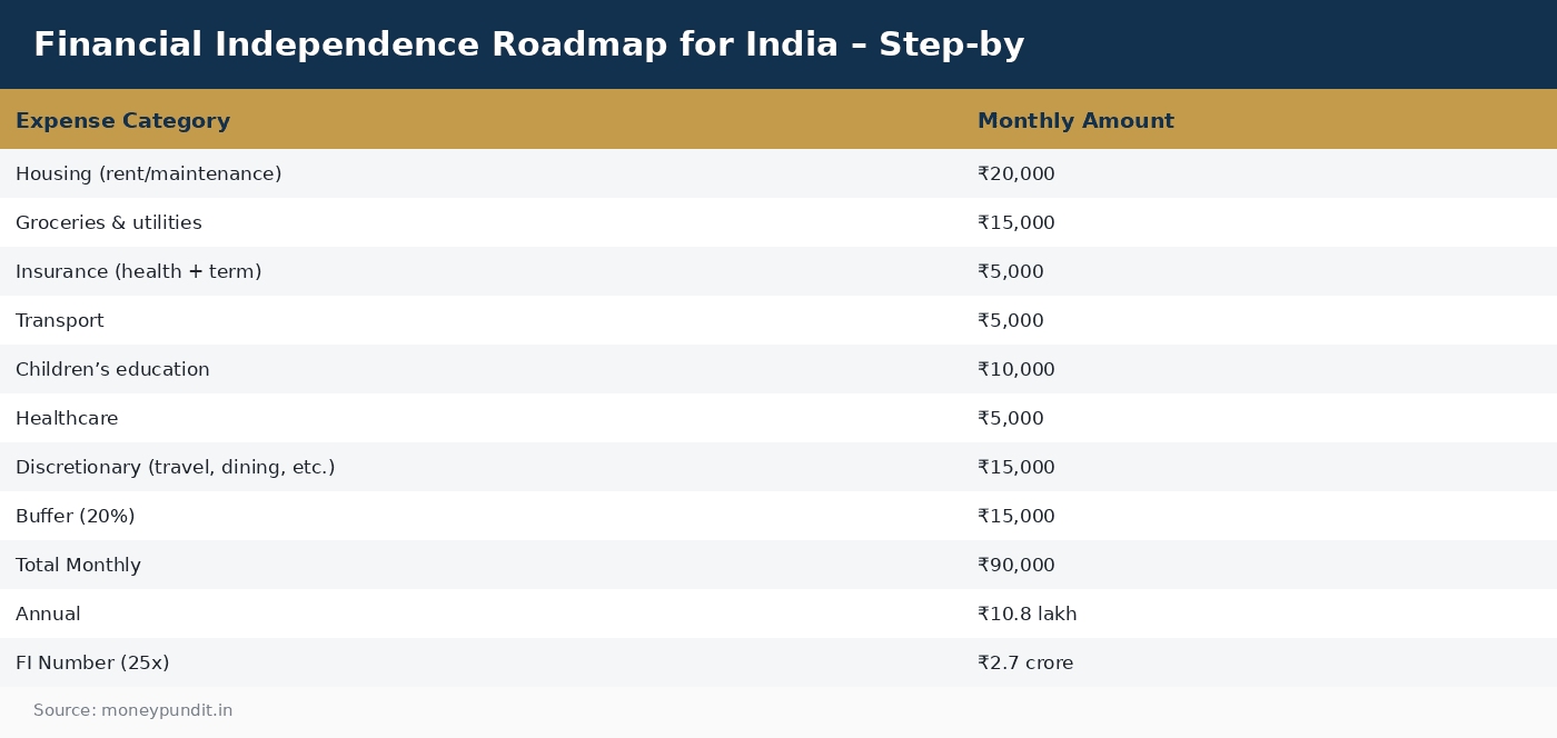 Financial Independence Roadmap for India – Step-by