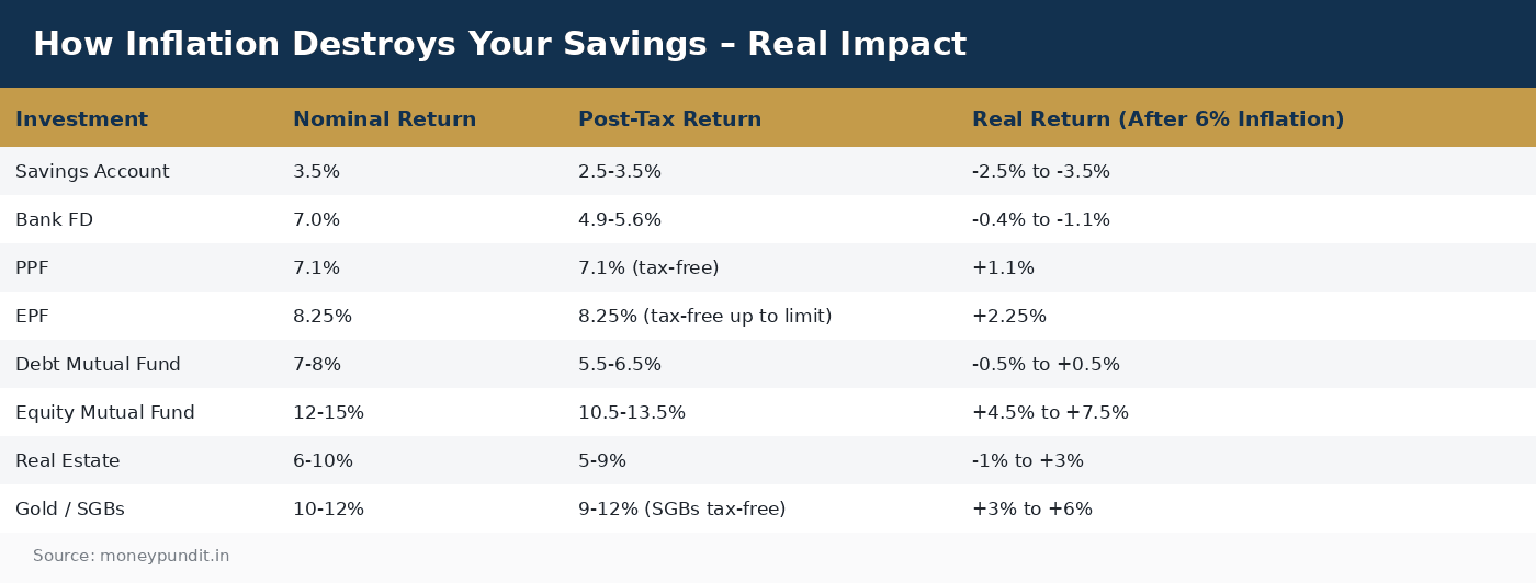 How Inflation Destroys Your Savings – Real Impact 