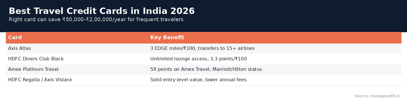 Best travel credit cards: Best Travel Credit Cards India 2026
