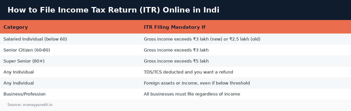 How to file income tax return: How to File Income Tax Return (ITR) Online in Indi