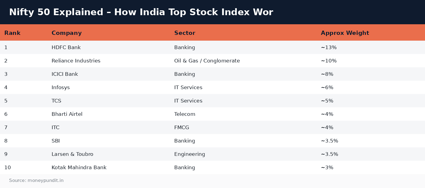 Nifty 50: Nifty 50 Explained – How India Top Stock Index Wor