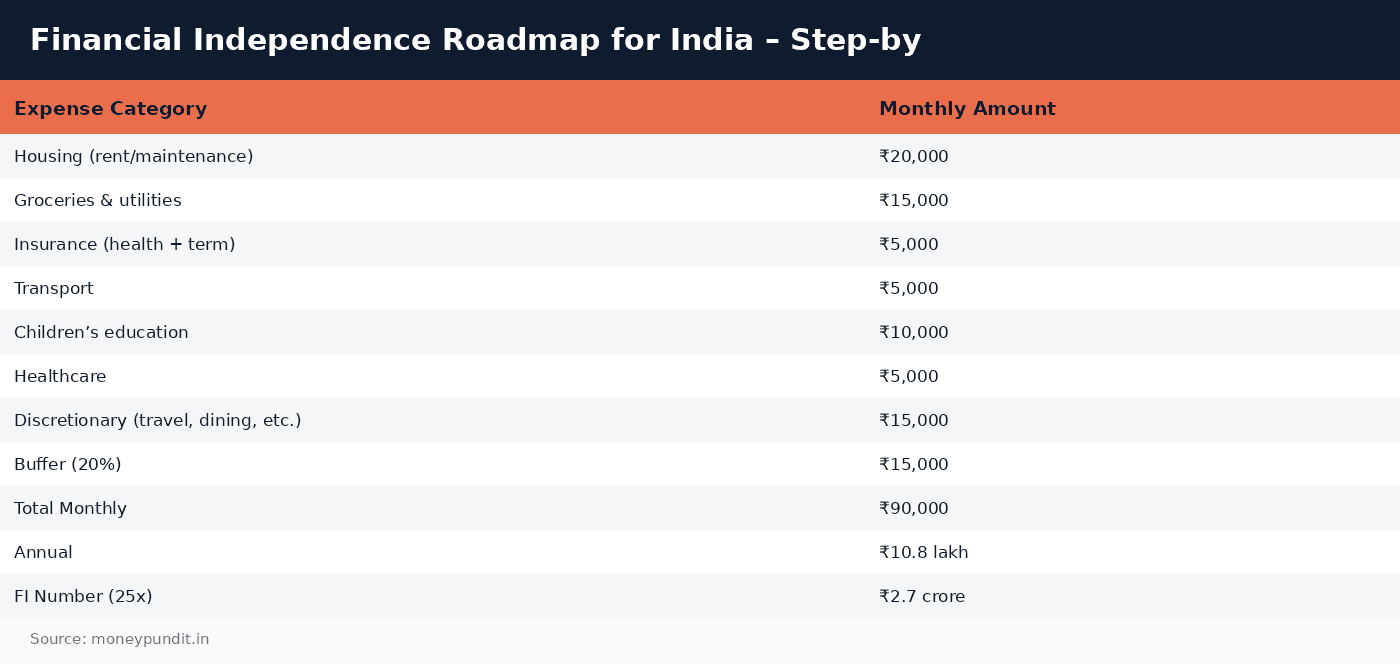 Financial independence roadmap: Financial Independence Roadmap for India – Step-by