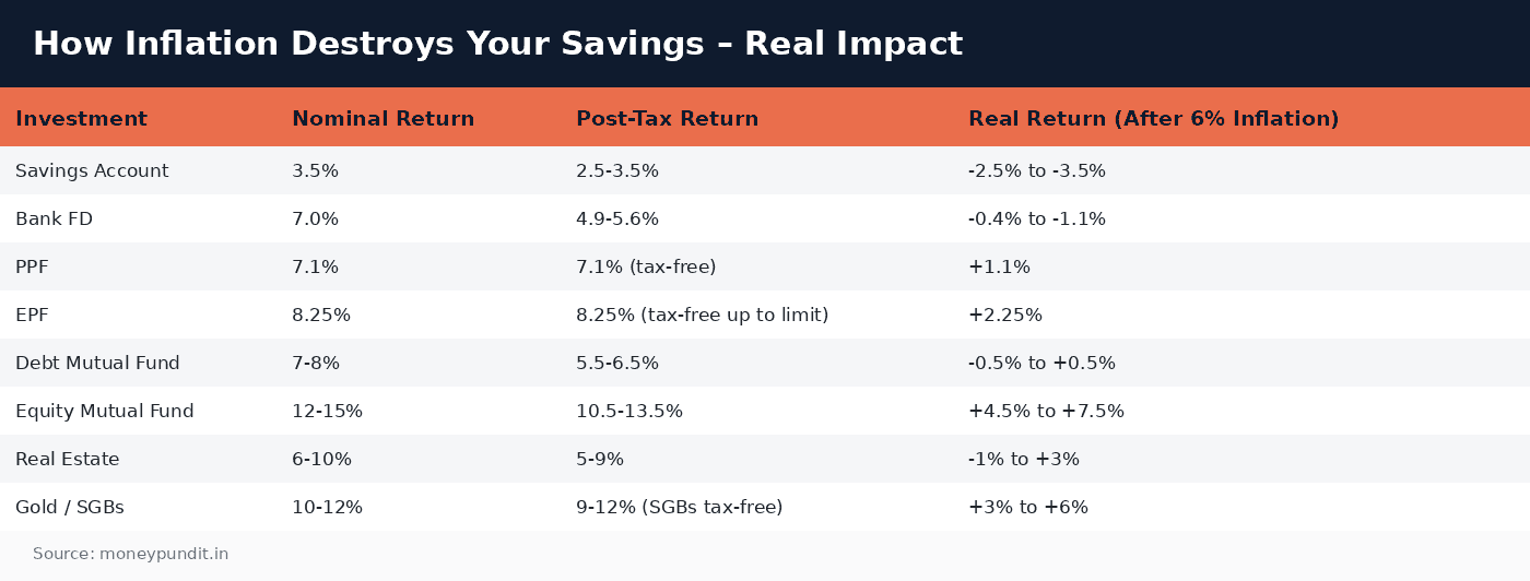 Inflation impact savings: How Inflation Destroys Your Savings – Real Impact 