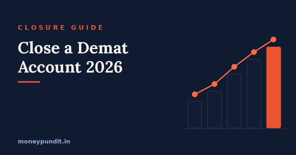 How to close a demat account in India: navy cover graphic